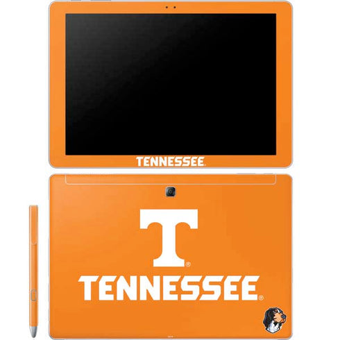 University of Tennessee-Knoxville T Logo on Orange Galaxy Book 12in Skin